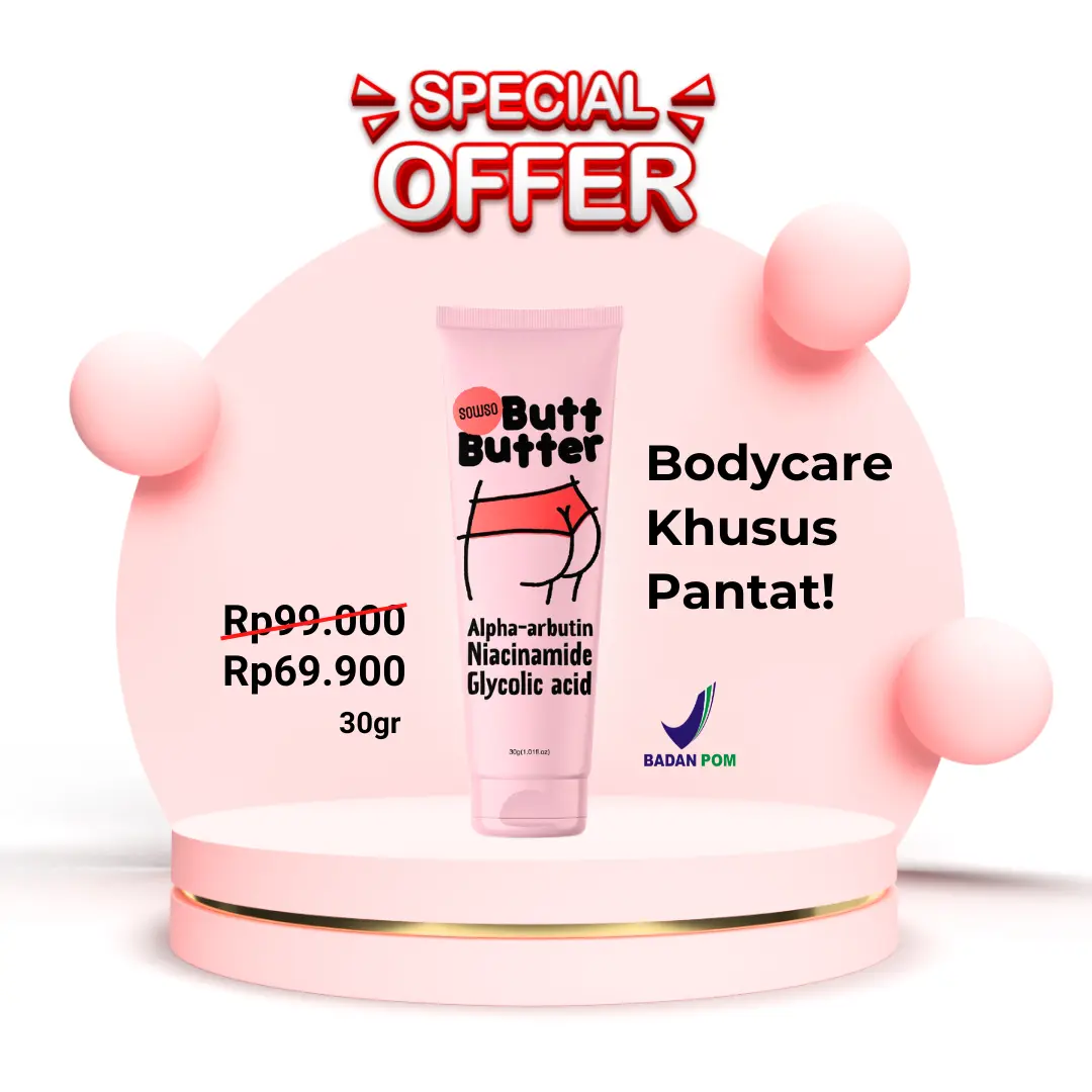 Butt butter cream 30 gr bpom Mencerahkan Whitening
