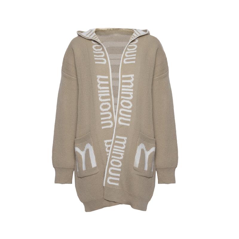 Fashion Casual Print Cardigan Hooded Collar Outerwear Fashion Casual Print Cardigan Hooded Collar Outerwear