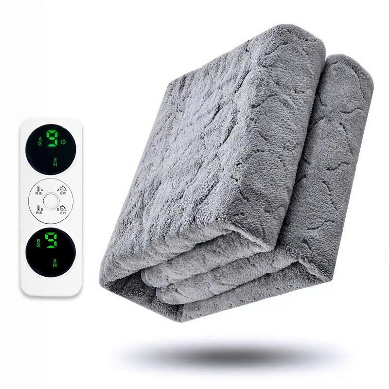 Chăn điện sưởi ấm chỉnh nhiệt độ 2 vùng độc lập, có điều khiển hẹn giờ, vải…