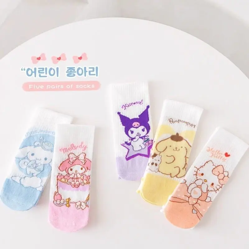 Vớ Anime, Sanirio Kuromi Cinnamoroll, Vớ Mùa Hè Mỏng, Vớ Trung Bình Chiều, Thoáng Khí Và Thoải Mái, Thích Hợp Cho Bé Gái, Có Thiết Kế My Melodies 4