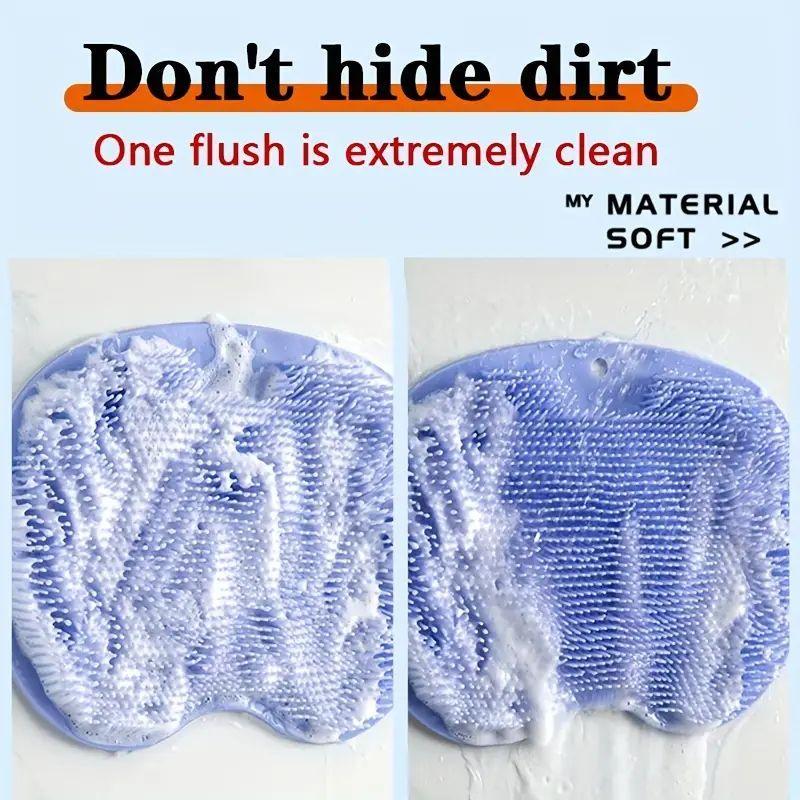 Silicone Bath Massage Pad, Shower Foot Massager, Bathroom Wall Mounted Back Scrubber, Shower Massager Scrubber, Soft Bristles Exfoliating Scrubber, Suction Cups to Mount on Wall 4