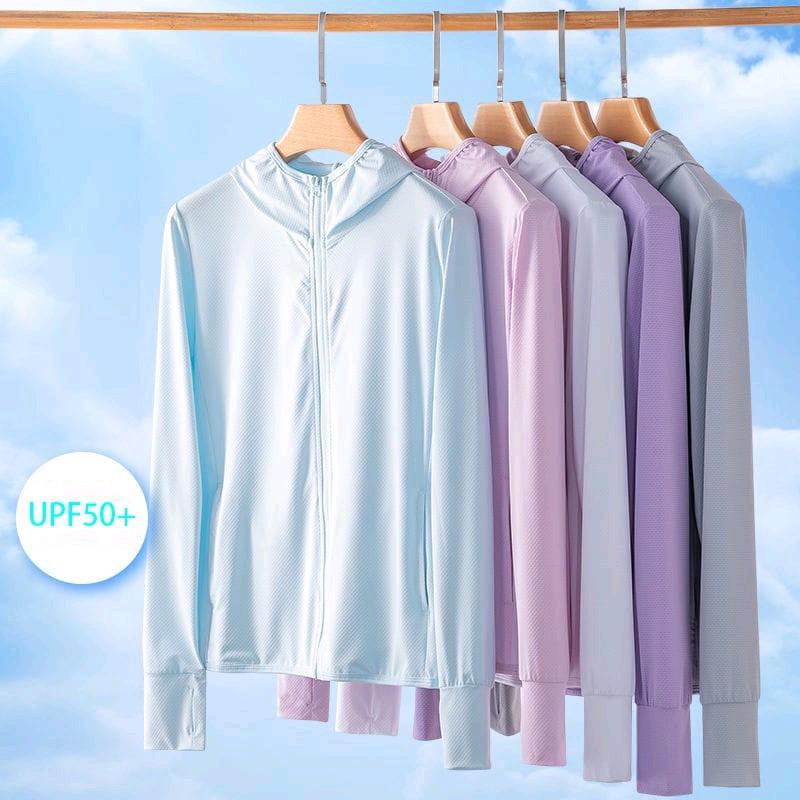 jaket mesh ( dry fit) anti sinar UV pria & wanita Nyaman Abu Sport Sports Outerwear & Hoodies Peter Pan Collar Pink jogging outfit Pakaian 1