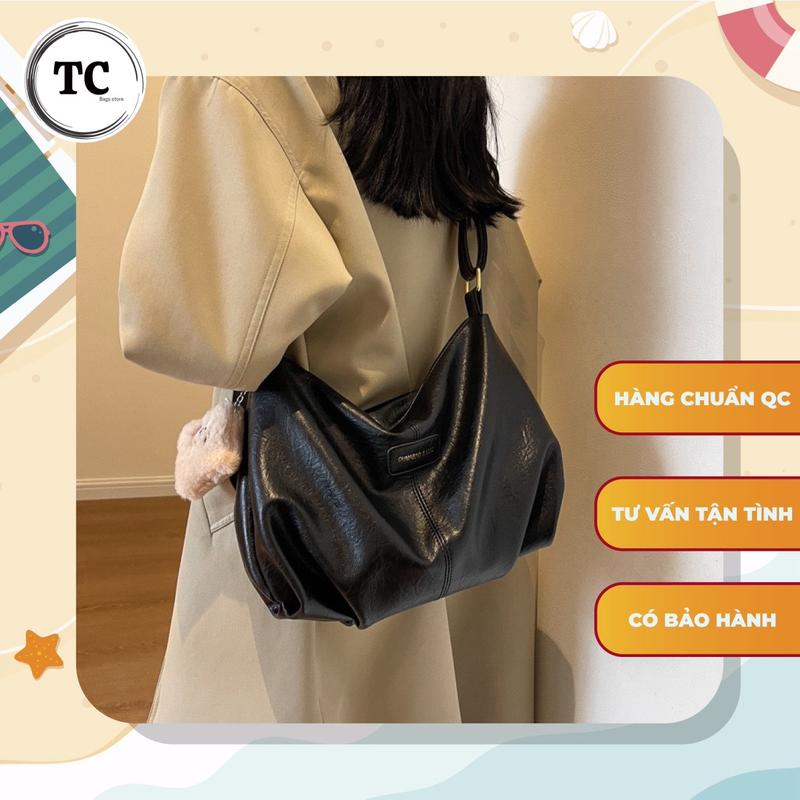 Túi ToTe Da Size 34cm Đeo Đi Học, Đi Làm Cho Nữ Bag Nữ Đeo Chéo Da T12 Chữ Nhật