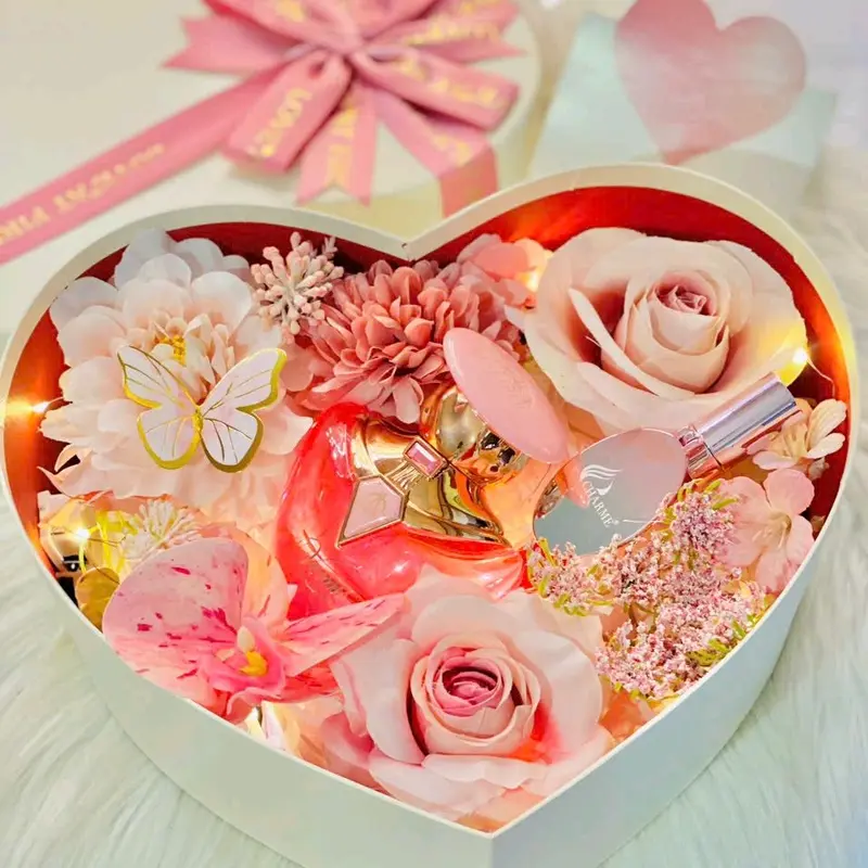 Hộp Quà tặng bạn gái 14/2 Valentine Nước Hoa lưu hương dai 8-36h, Son môi và các phụ kiện khác 2