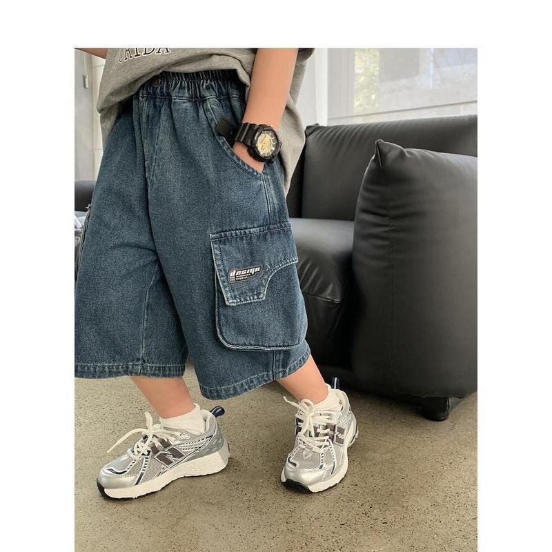 Quần Áo Trẻ Em, Quần Short Bé Trai Denim Mỏng, Thích Hợp Cho Mùa Hè, Quần Thường Ngày Quần Jean Cropped Xén, Cho Trẻ Em, 2025 3