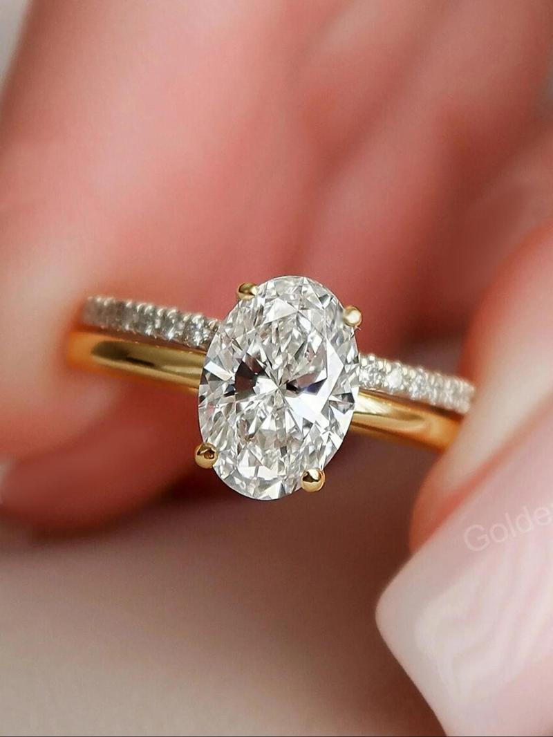 Product Introduction of Women's Elegant Minimalist Ring, Trendy Exquisite Engagement Ring, Chic Gorgeous Jewelry As Gift for Girlfriend 4