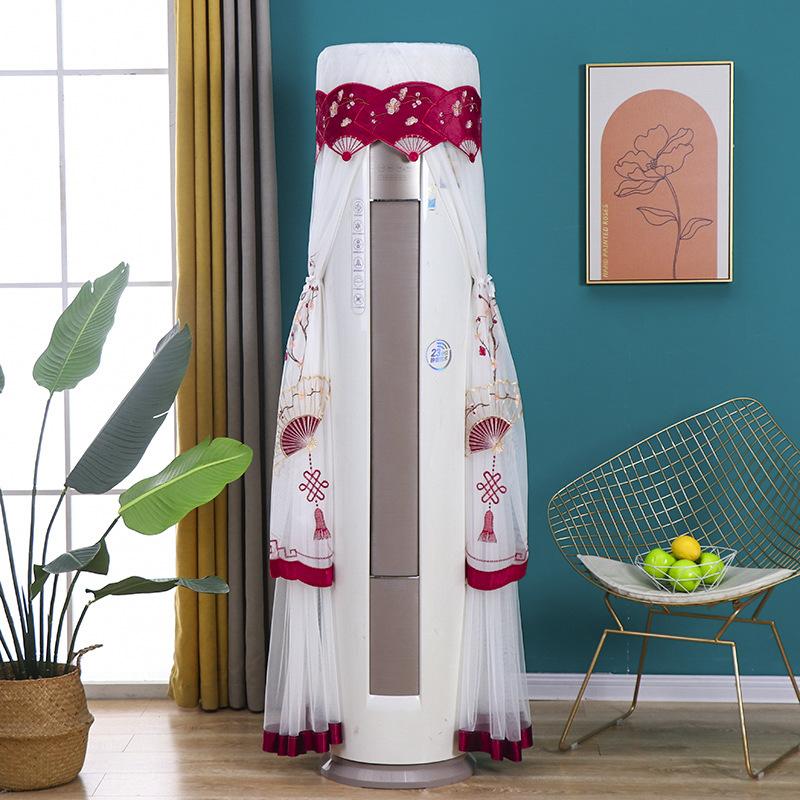 Product Introduction of New Model No-Remove Air Conditioner Cover for Cylinder Vertical Cabinet Machine, Round Living Room Air Conditioner Dust Cover for Gree Midea 35