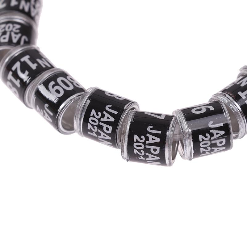 Product Introduction of 20 pcs Pigeon Foot Ring With Word Earrings 2023 Multicolor Bird Tools 20