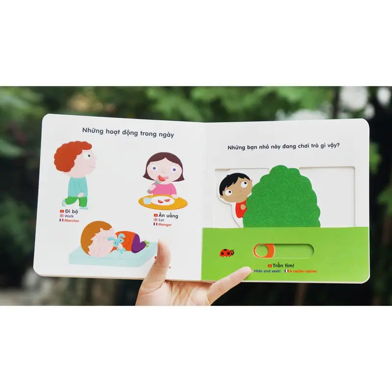 Sách Đa Tương Tác - Chuyển Động Thông Minh Đa Ngữ Việt - Anh - Pháp - Dành cho trẻ từ 0 - 6 tuổi - Đinh Tị Books 1