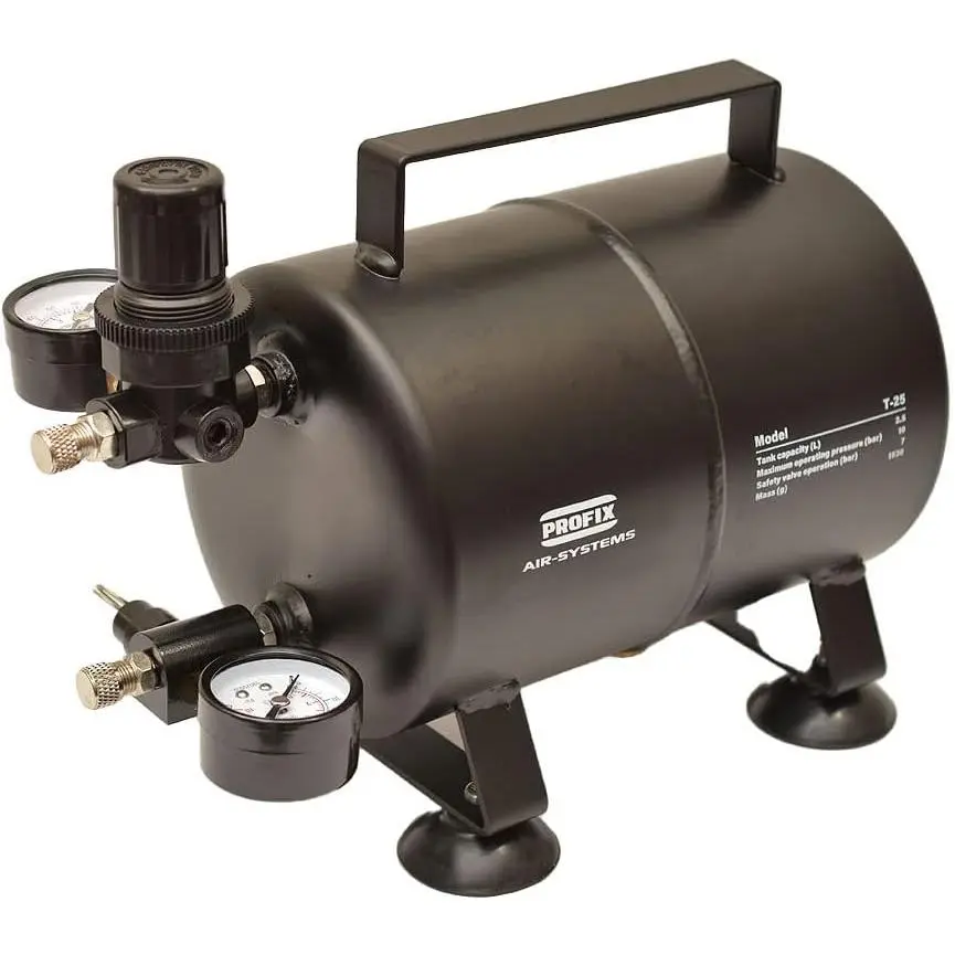 【未使用】RAYWOOD エアブラシ V1 2.5Lタンク付 RAYWOOD PROFIX AIR-SYSTEMS エアブラシ用エアータンク T-25 2.5L