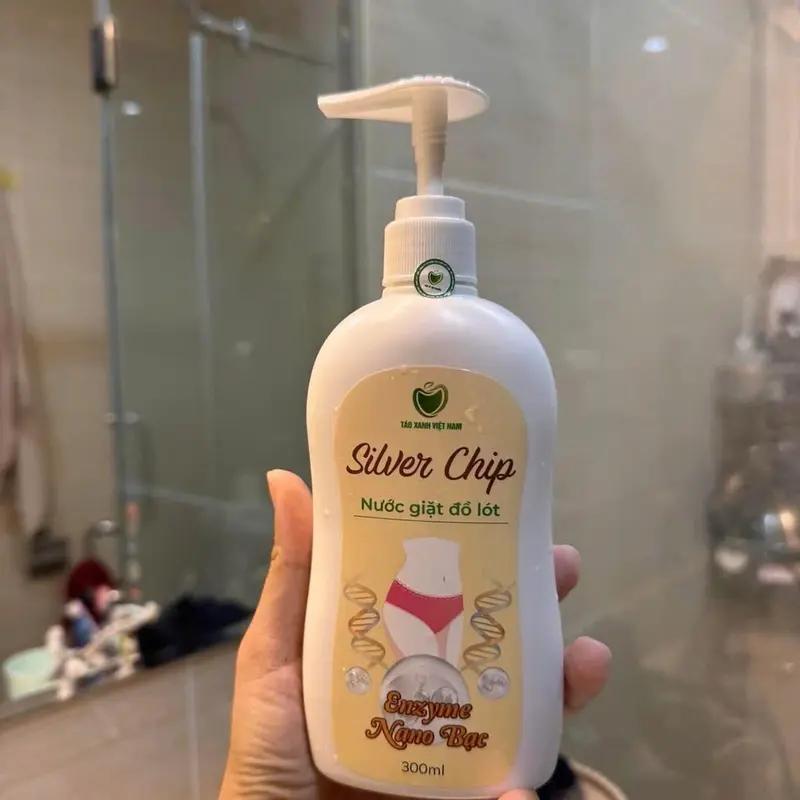 Nước giặt đồ lót Enzym Nano Bạc Silver Chíp Táo Xanh 300ml- giặt đồ, kháng khuẩn, làm sạch 3