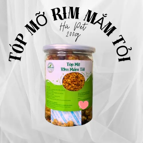 THiên An Food tóp mỡ liền da rim mắm tỏi hũ pét 200g không táo đỏ đồ ăn nhẹ khô vị chua ngọt ít đường
