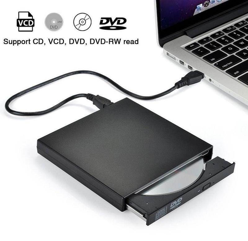 Ổ đĩa dvd gắn ngoài qua cổng usb tiện lợi dùng được cho laptop và máy bàn PC - Dùng để đọc hoặc ghi đĩa CD, VCD, DVD