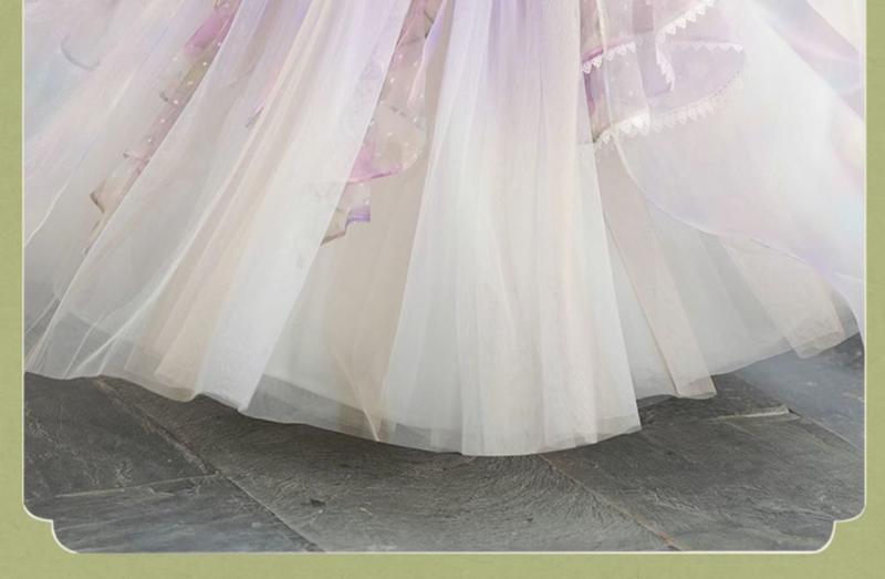Product Introduction of Váy Trang Phục Trung Quốc Phong Cách Hanfu, Cô Gái Hoa Thần, Siêu Thanh Lịch, Váy Áo Khoác Và Váy Trẻ Em Phong Cách Cổ Trang Thích Hợp Cho Mùa Hè, Mỏng, Cho Bé Gái 10