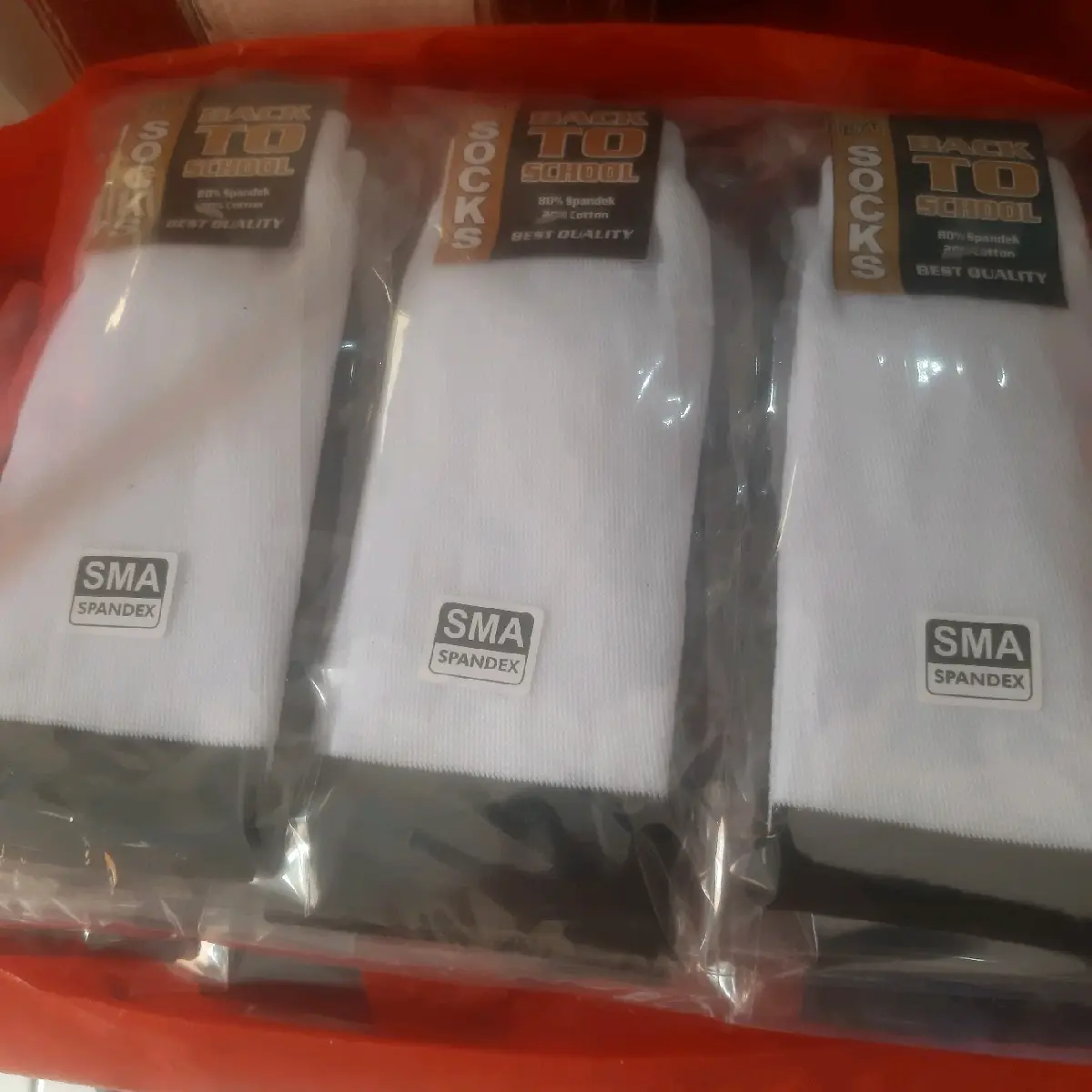 Kaos Kaki SMA hitam putih selusin Sekolah