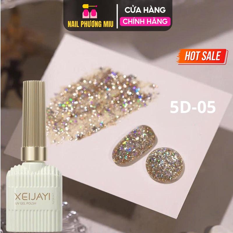Sơn Gel Nhũ Kim Tuyến Vàng Bạc XEIJAYI Siêu Sáng Làm Nail Hạt Nhũ Loại 1 Bắt Sáng Lấp Lánh 15ml Chất Sơn Đậm Đặc Cho Móng Lộng Lẫy Nữ Women