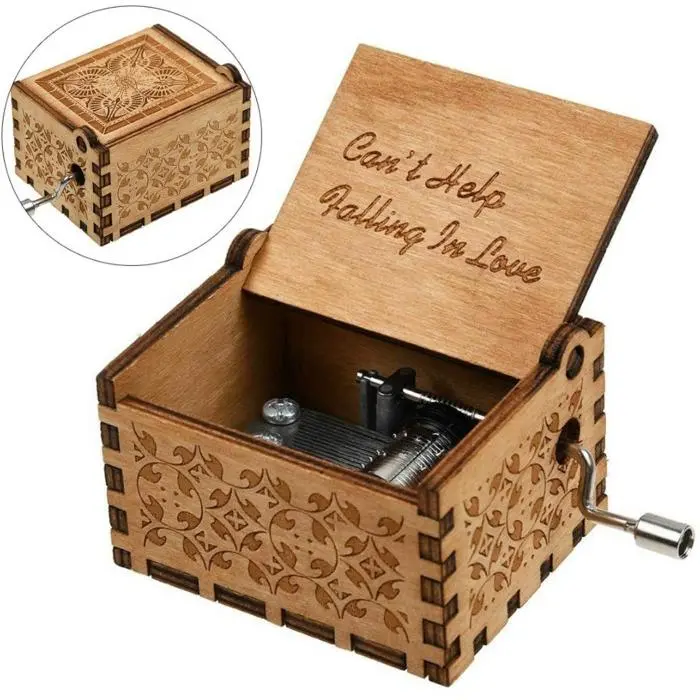 Music Box Can't Help Falling in Love / Kotak Musik Can't Help Falling Hadiah Kayu