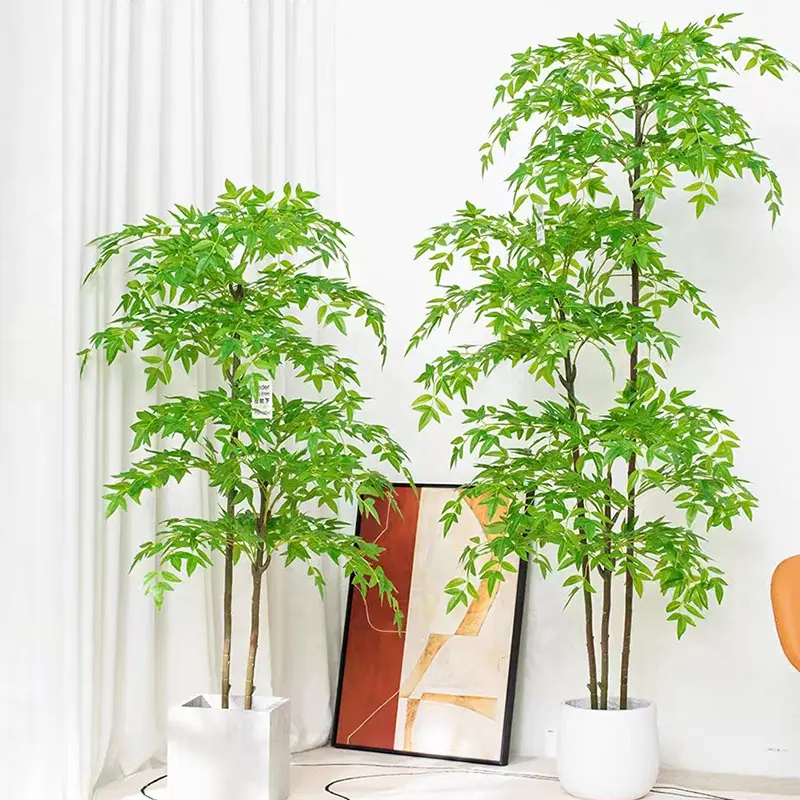 Cây Nandina Thông Dụng Mô Phỏng, Cây Xanh, Cây Trồng Chậu Cao Cấp Lớn, Cây Bionic, Thích Hợp Cho Quán Cà Phê, Studio, Khách Sạn, Phòng Ngủ, Cảnh Quan Trang Trí Văn Phòng, 1 Cái 1