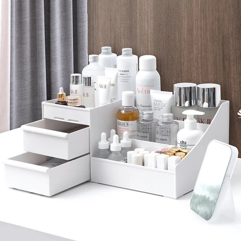 Rak Kosmetik Skincare 2 Laci / Tempat Makeup 2 Laci Kertas 1