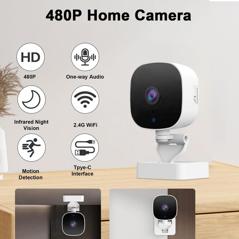 Product Introduction of Smart Home Security Camera, 2.4G WiFi Wireless Camera with Night Vision, Indoor Remote Camera, Portable Camera for Home Security, Camera Security 5