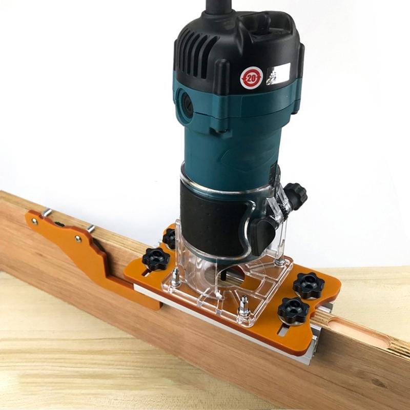 Product Introduction of 65mm Trimming Machine 2 In 1 Slotted Bracket Invisible Fasteners Wardrobes Cupboard Panel Punch Locators Aluminum 37