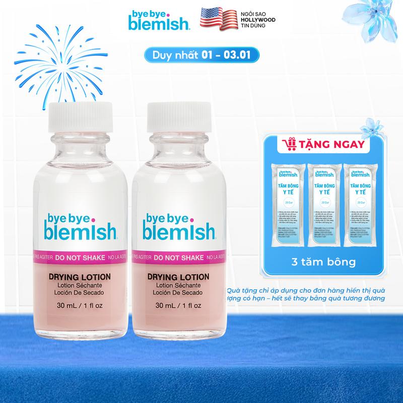Combo 2 Chai Chấm Mụn Đầu Trắng Mụn Viêm Da Nhạy Cảm BYE BYE BLEMISH Original Drying Lotion 30mlx2