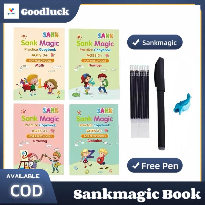 Sds 4 IN 1 Sank Magic Practice Writing Book Reusable Learnin - TikTok ...