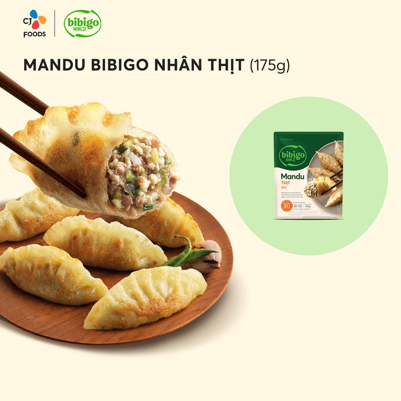 [Hỏa tốc] Bánh xếp Mandu Bibigo gói 175g (nhân Thịt/ nhân Thịt & bắp/ nhân Hải sản)