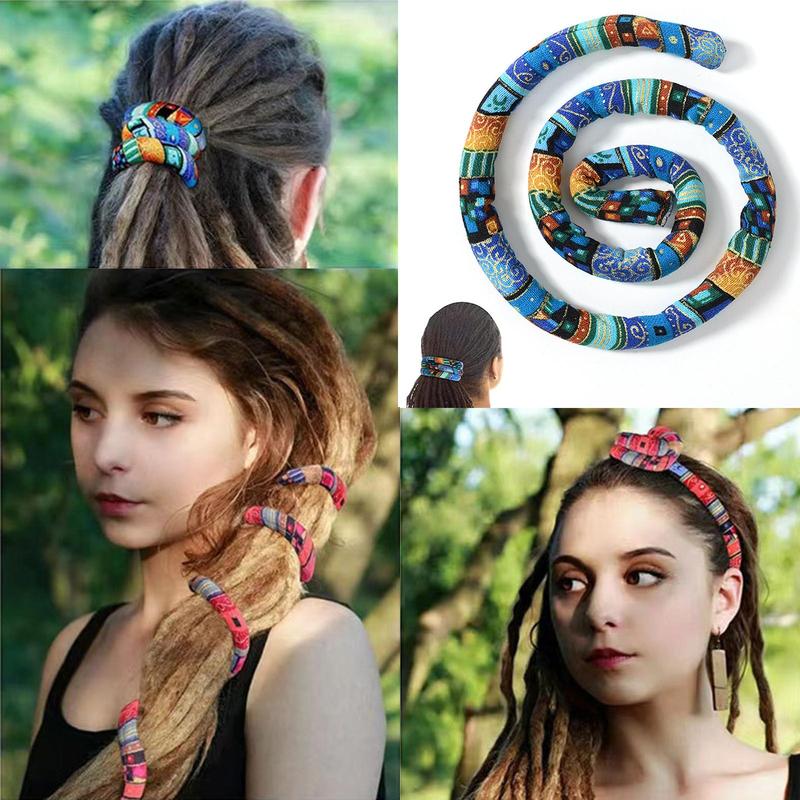 Spiral Hair Tie, 3 Counts/set Heatless Hair Tie, Hair Styling Tool for Women & Men, Durable Fabric, with Strong Wire, Boho Style Accessories 8