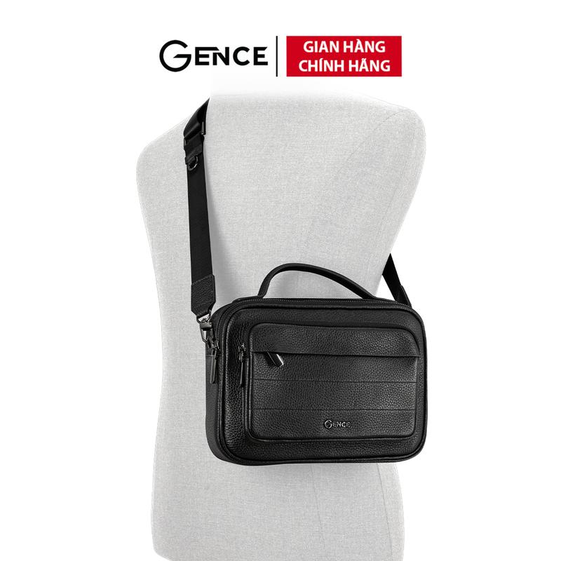 Túi Đeo Chéo Túi Da Nam Xách Tay GENCE Bag TD16 Chất Liệu Da Bò Cao Cấp Màu Đen