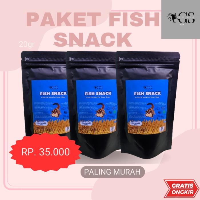 TERMURAH PAKET 3 FISH SNACK CAMILAN MAKANAN SEHAT FAVORIT SUGAR GLIDER ...