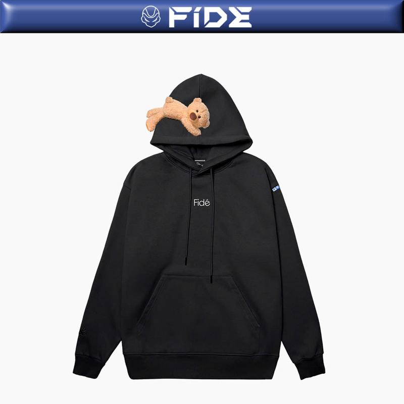 Áo hoodie FIDE TEDDY đính gấu phông trơn nam nữ HOODIE - HD10 Tặng kèm gấu