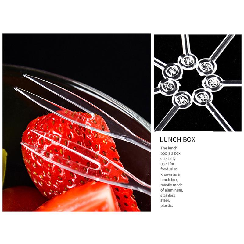 Product Introduction of 500pcs Mini Fruit Fork Disposable Plastic Forks For Party BBQ Sticks Picks Skewer Set Home Dining Food Cake Fruit Fork 19