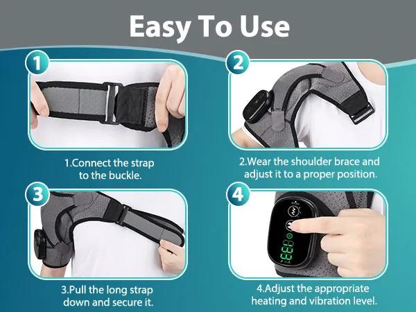 Product Introduction of Electric Shoulder Massager Thermal Elbow Support Belt  Joint Relax Knee Heated Massage 18