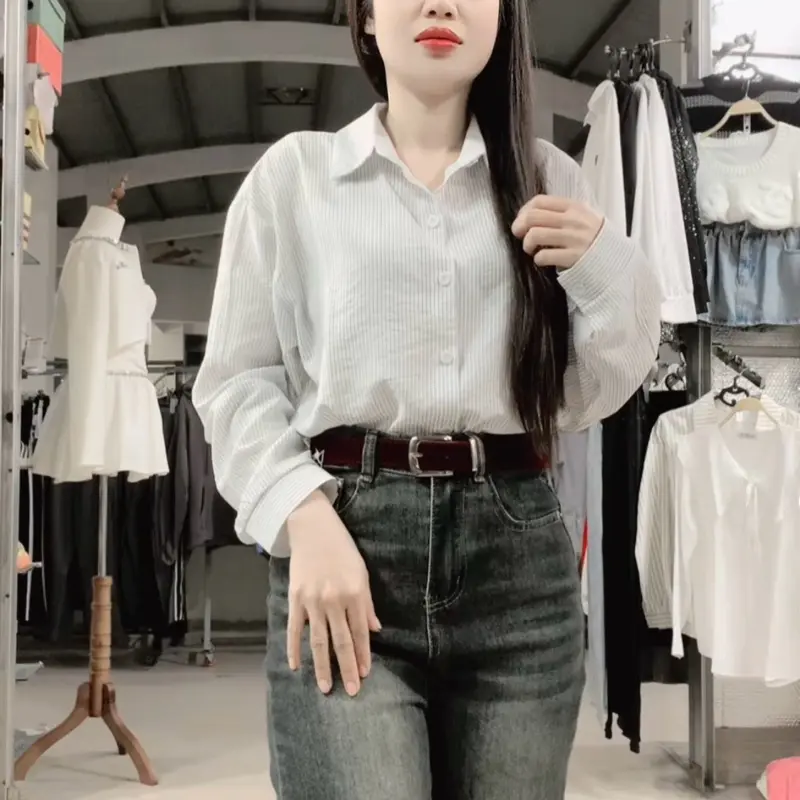Áo sơ mi kẻ sọc hàng loại 1 qc chuẩn