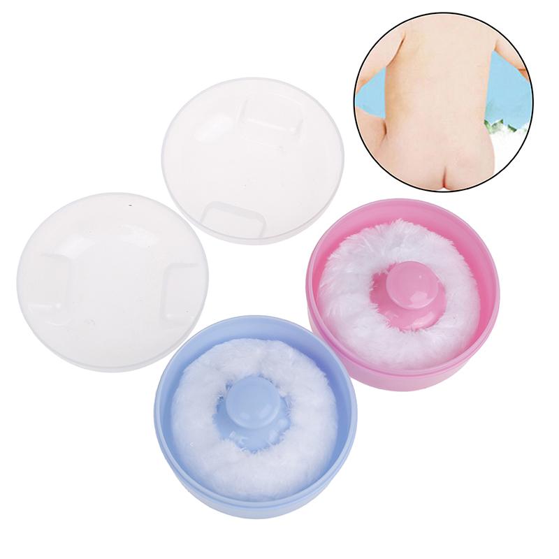 Miếng Bọt Biển Talc Cho Em Bé, 1 Miếng, Dễ Thương, Mềm Mại, Cho Mặt Và Cơ Thể, Mỹ Phẩm, Phồng, Hộp, Hộp Đựng 1