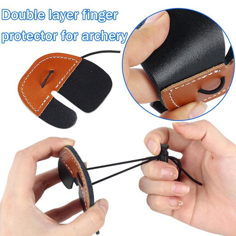 Product Introduction of Bow And Arrow Sports Cowhide Finger Protector Double Protector Accessories Sports Layer Finger 28