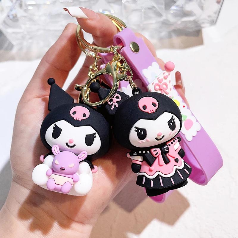 Móc Chìa Khóa Xe Hơi Kawaii, Sanrio, Anime, Hoạt Hình, Giai Điệu, Kuromi, Cinnamoroll, Đồ Chơi, Mặt Dây Chuyền Dễ Thương, Búp Bê, Vòng Chìa Khóa, Quà Tặng 1
