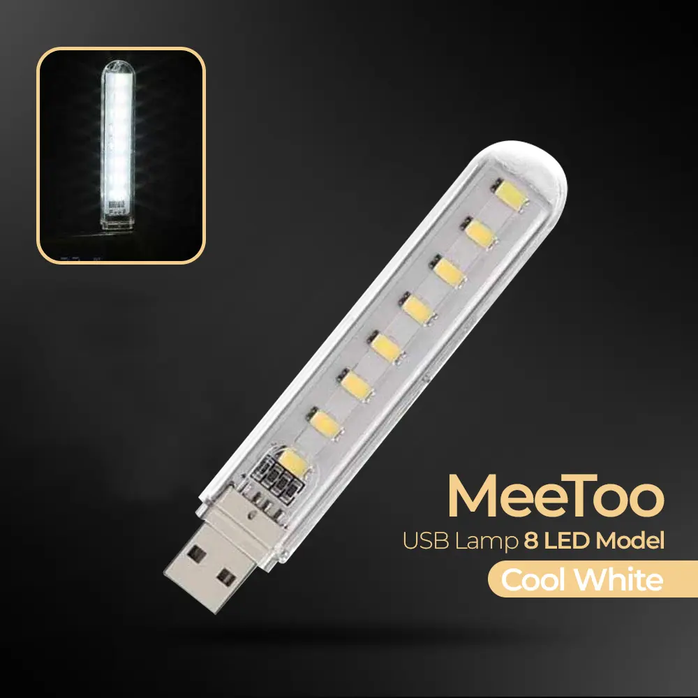 MeeToo Lampu Baca Mini LED USB Portable 12W 5V Cool White - SMD 5730 - White Komputer