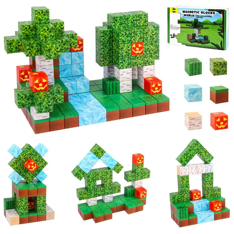 Đồ Chơi Xếp Chồng Khối Từ Tính, Montessori, Khối Xây Dựng Hình Khối Lập Phương, Khối Đồ Chơi Từ Tính Giáo Dục STEM Lắp Ráp Tự Làm, Thích Hợp Cho Bé Trai Và Bé Gái 6