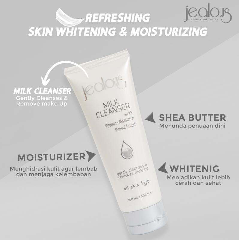 Milk Cleanser susu Pembersih Pencerah dan Pelembab wajah penghilang make up Kotoran Mencerahkan 1