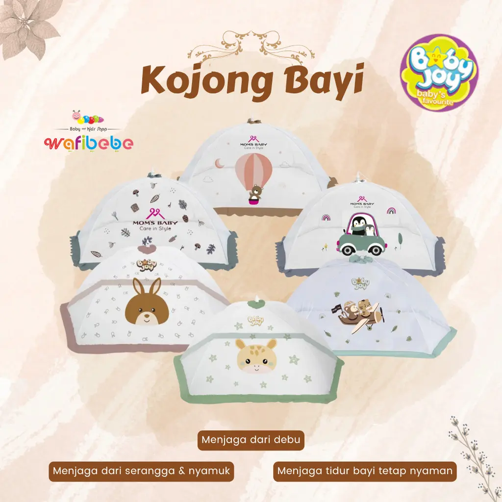 Baby Joy Kojong Bayi Kelambu Tidur Tarik Praktis Anti Nyamuk Newborn