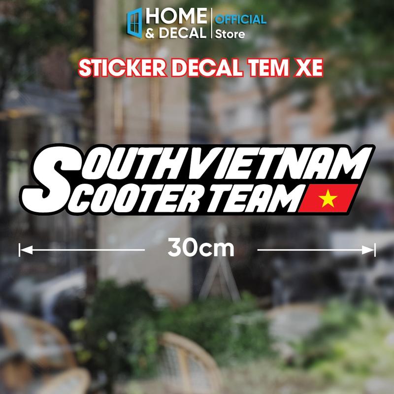Tem Southvietnam, Decal Dán Xe Máy Tem Southvietnam Sticker Hội Nhóm Xe Tay Gas Tem Dán Trang Trí Xe Máy Việt Nam Scooter Team 1