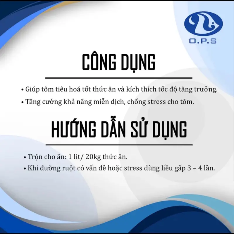 OPS AQUA GUTS 1 lít- Hỗ trợ giúp tôm tiêu hóa tốt thức ăn, tăng cường miễn dịch cho tôm, chống stress cho tôm 4