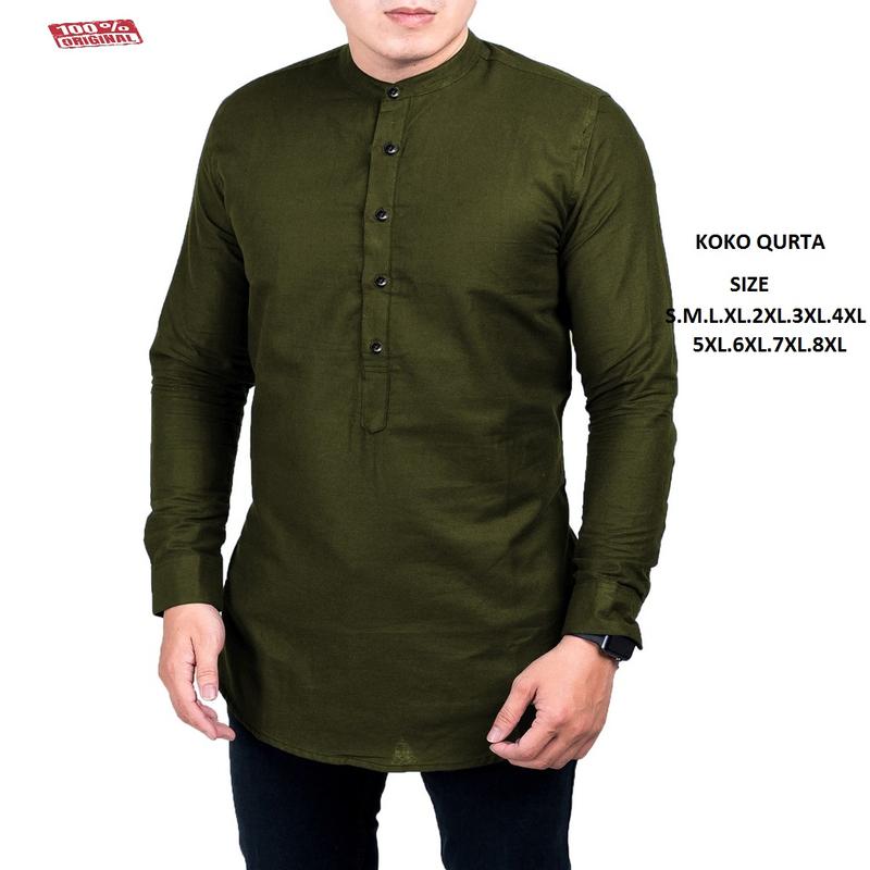 Product Introduction of Baju Koko Pakistan Modis Kurta Pria Gamis Katun lengan panjang termurah 2024 Kantong Muslim 4
