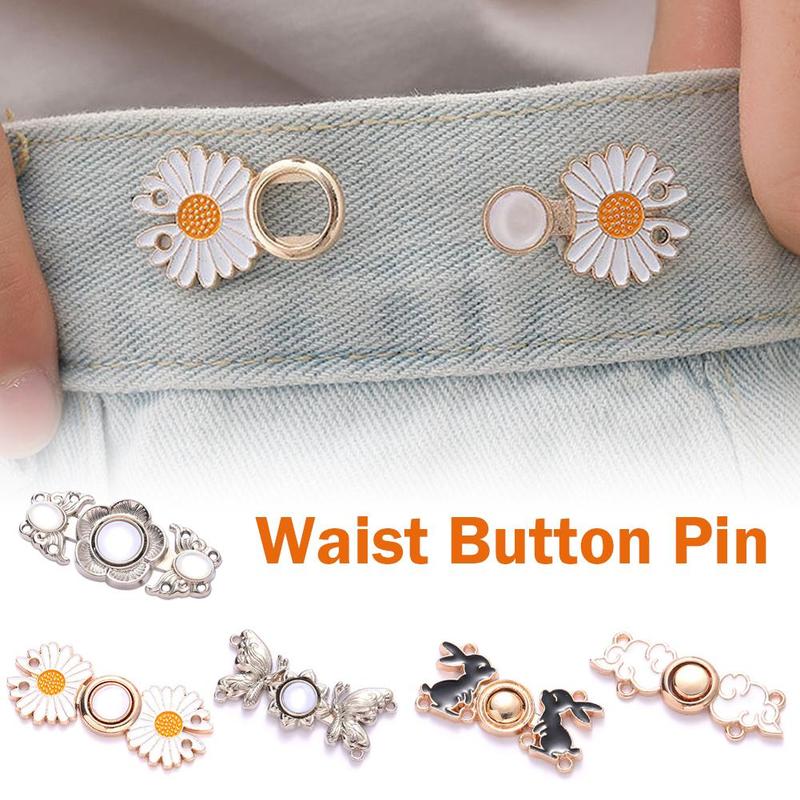 Product Introduction of Daisy Waist Buckle Jeans Waist Fixing Artifact Adjustable Size Jeans Waist Buckle Daisy Pin For Clothing Skirt Accessories 20