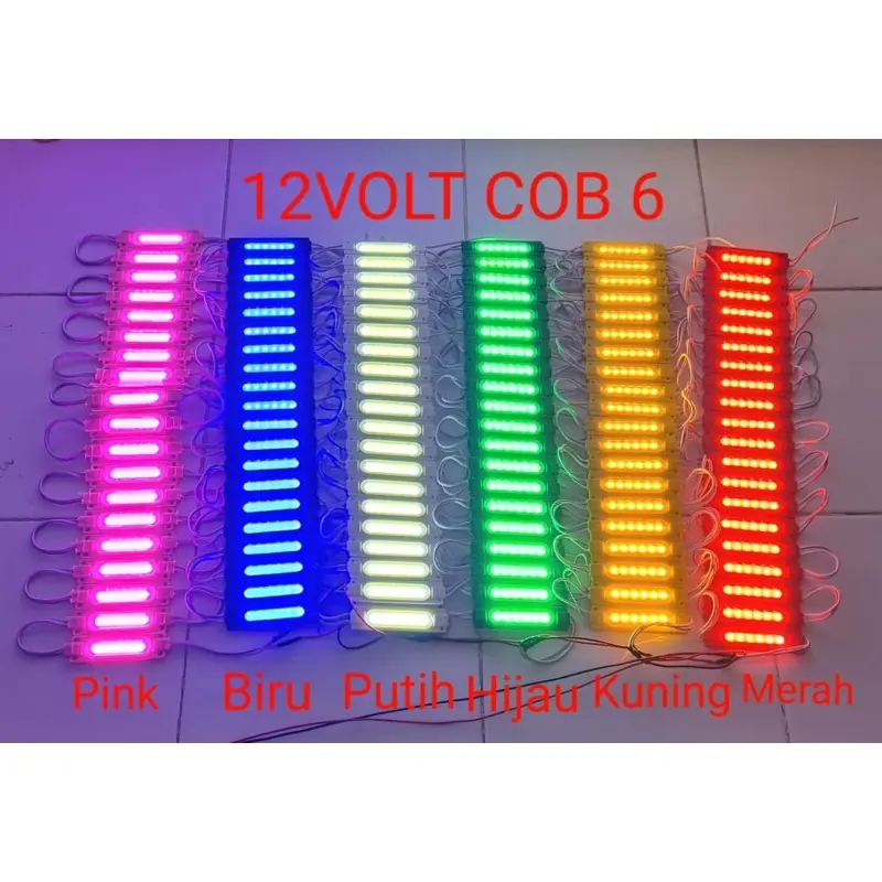 LAMPU LED STRIP COB 6 MATA VARIASI MOTOR & MOBIL 12 VOLT Car