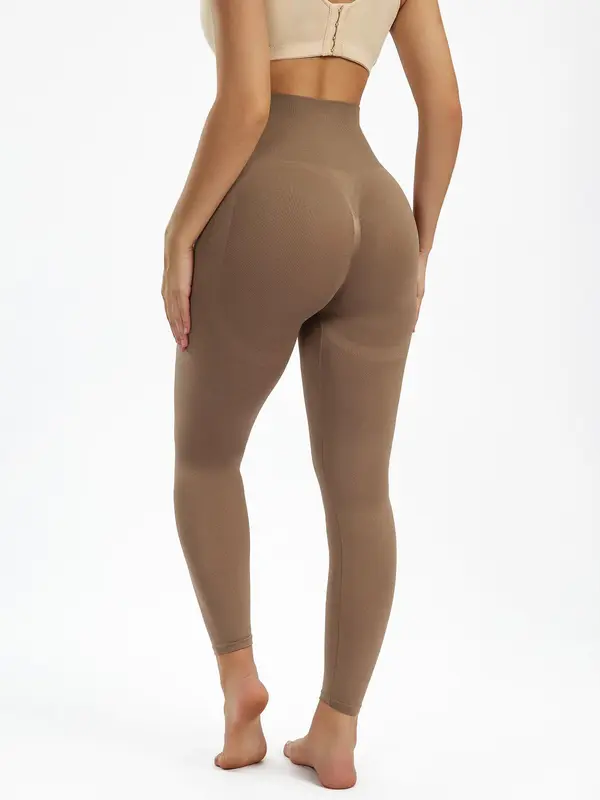 Plus Size High Waist Butt Lifting Shapewear Leggings, High Stretch Seamless Tummy Control Leggings, Women's Shapewear Bottoms For Summer Spring Fall 3