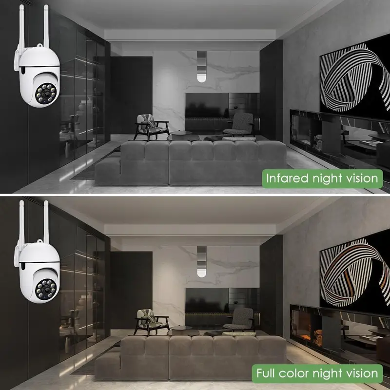 Beli 1 Get 1-V380 Pro Kamera  Wifi CCTV IP Full HD 1080P Waterproof Tanpa Kabel dengan Pelacakan Manusia & Wireless 1