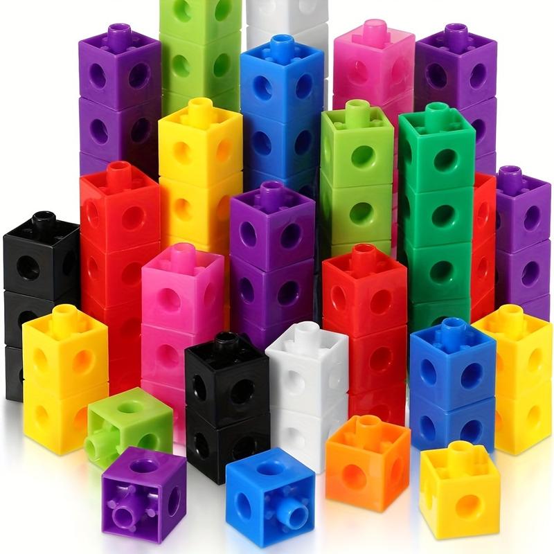 100 Educational Link Blocks - Learning Plastic Connecting Pieces ...